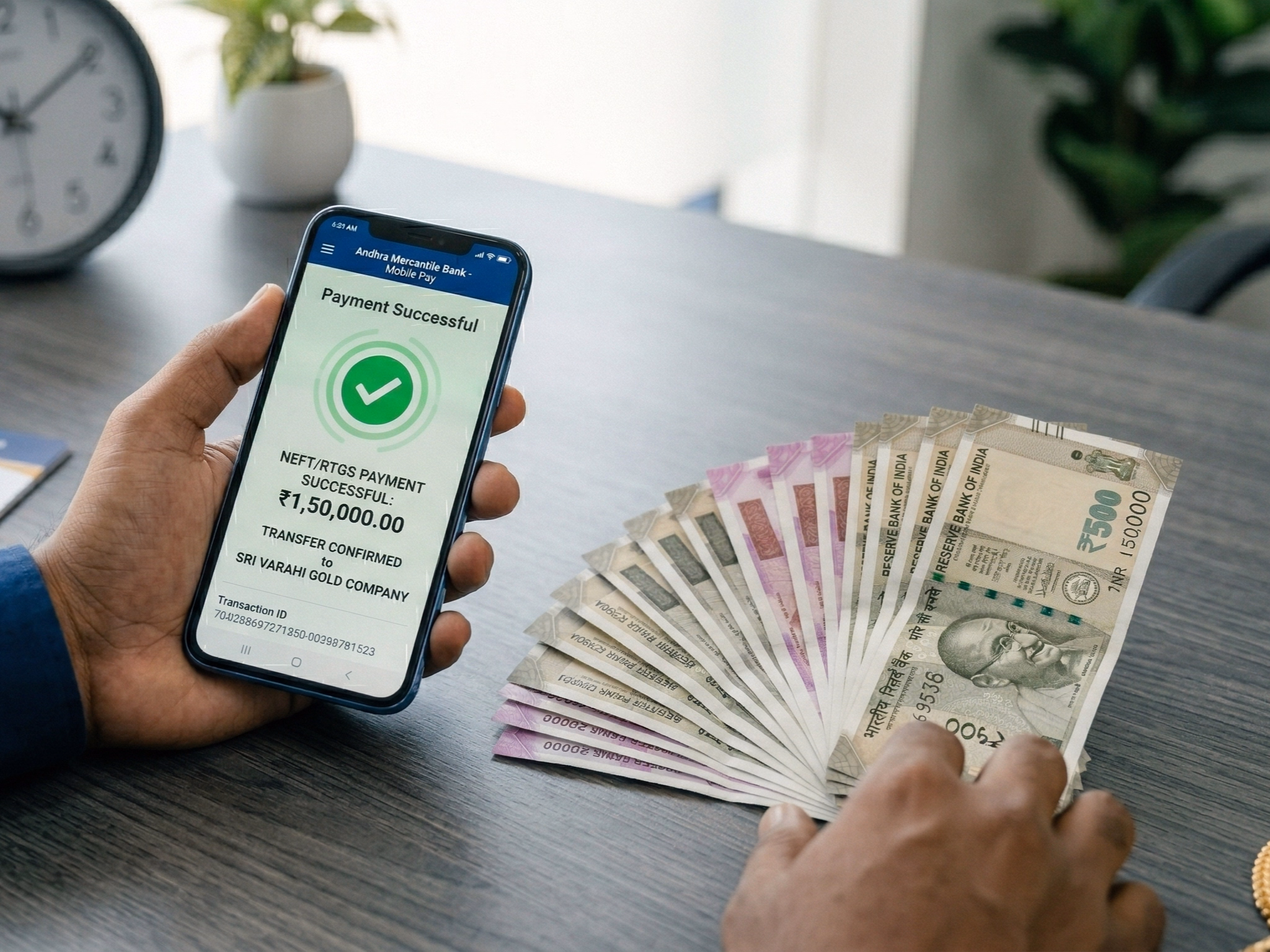 Instant payment confirmation on smartphone